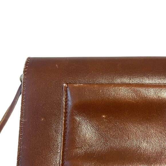 Vintage Gary's Of California Brown Leather Clutch Envelope Bag Wallet - Picture 15 of 16